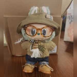 Authentic Energetic Macaroon Green Grape Labubu in outfit